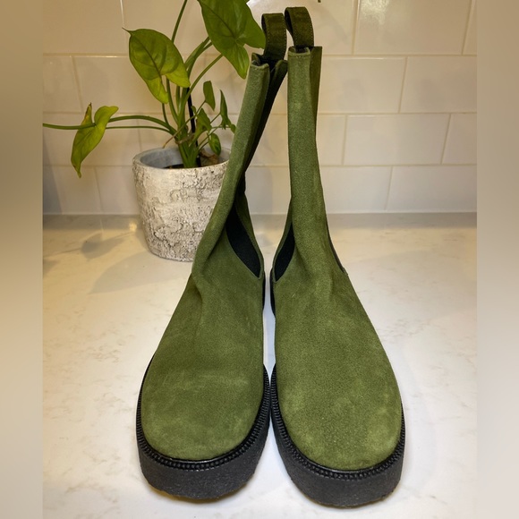 STAUD New Palamino Boots Olive Suede sz 40 | 10 - Picture 3 of 9